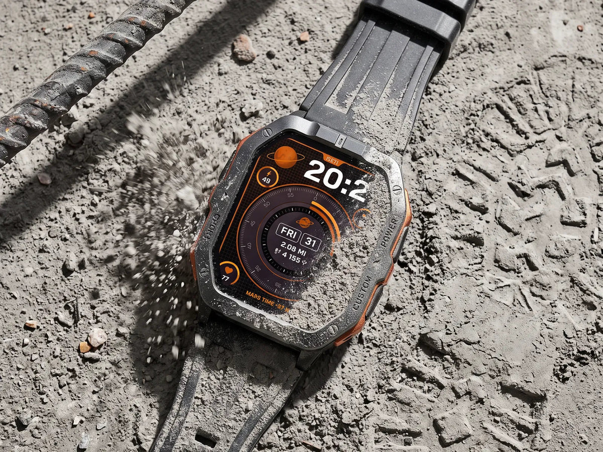 Ground into concrete dust next to the range
